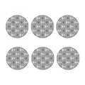 Zentangle Floral Pattern Print Coaster Set