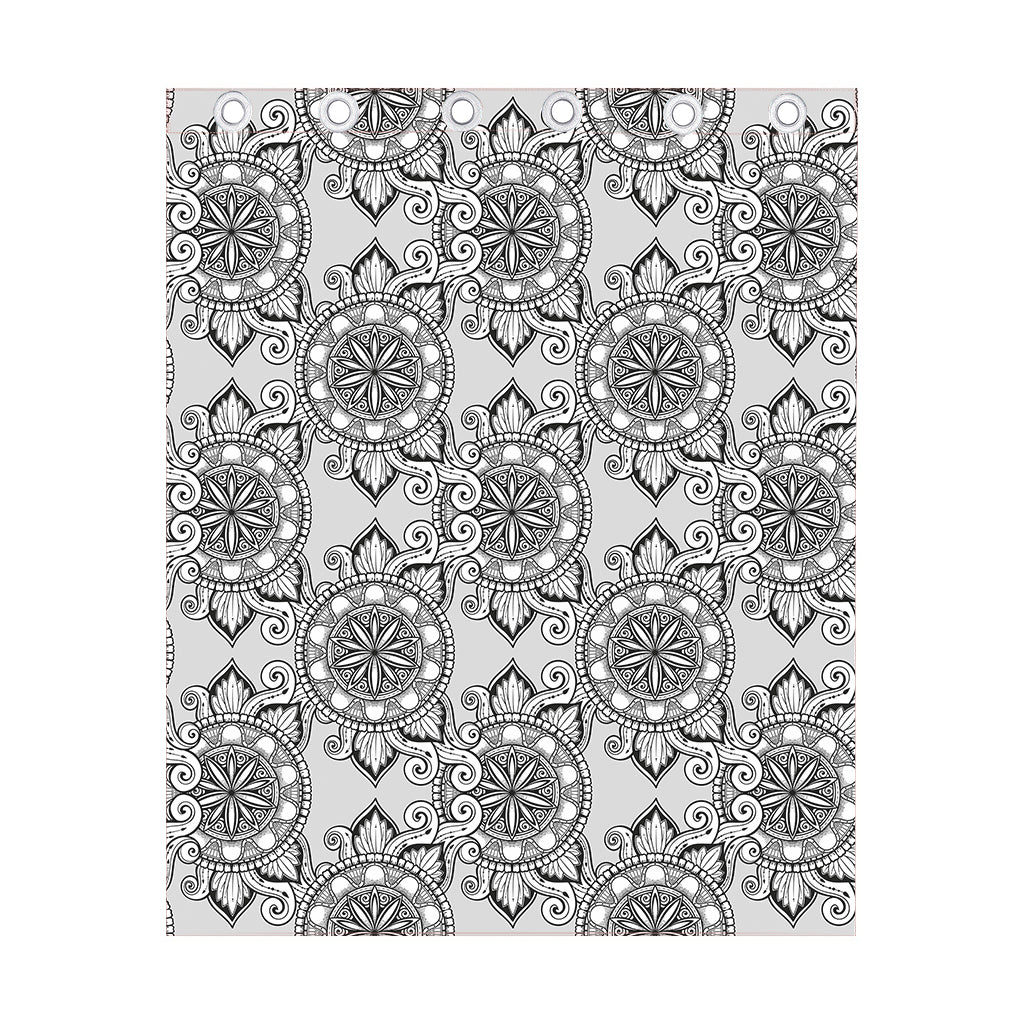 Zentangle Floral Pattern Print Curtain