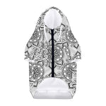 Zentangle Floral Pattern Print Dog Zip Up Hoodie