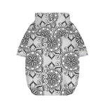 Zentangle Floral Pattern Print Dog Zip Up Hoodie