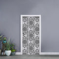 Zentangle Floral Pattern Print Door Sticker