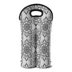 Zentangle Floral Pattern Print Double Neoprene Wine Tote
