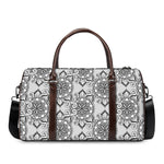 Zentangle Floral Pattern Print Duffle Bag