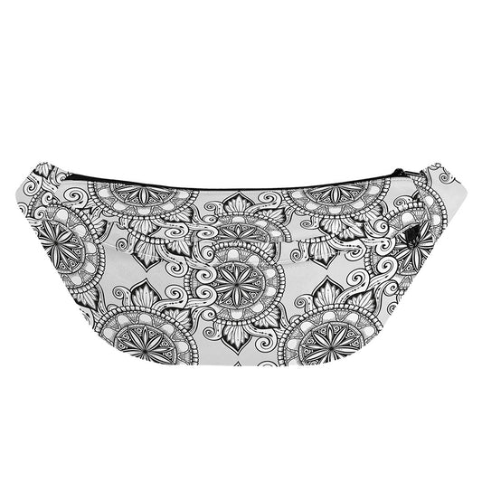Zentangle Floral Pattern Print Fanny Pack