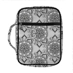 Zentangle Floral Pattern Print Front Pocket Bible Bag