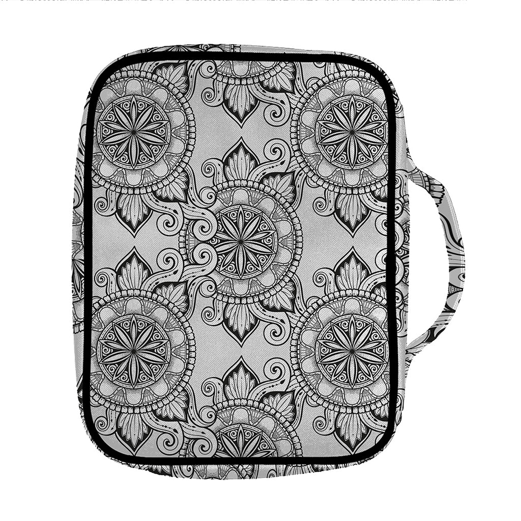 Zentangle Floral Pattern Print Front Pocket Bible Bag