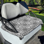 Zentangle Floral Pattern Print Golf Cart Seat Cover