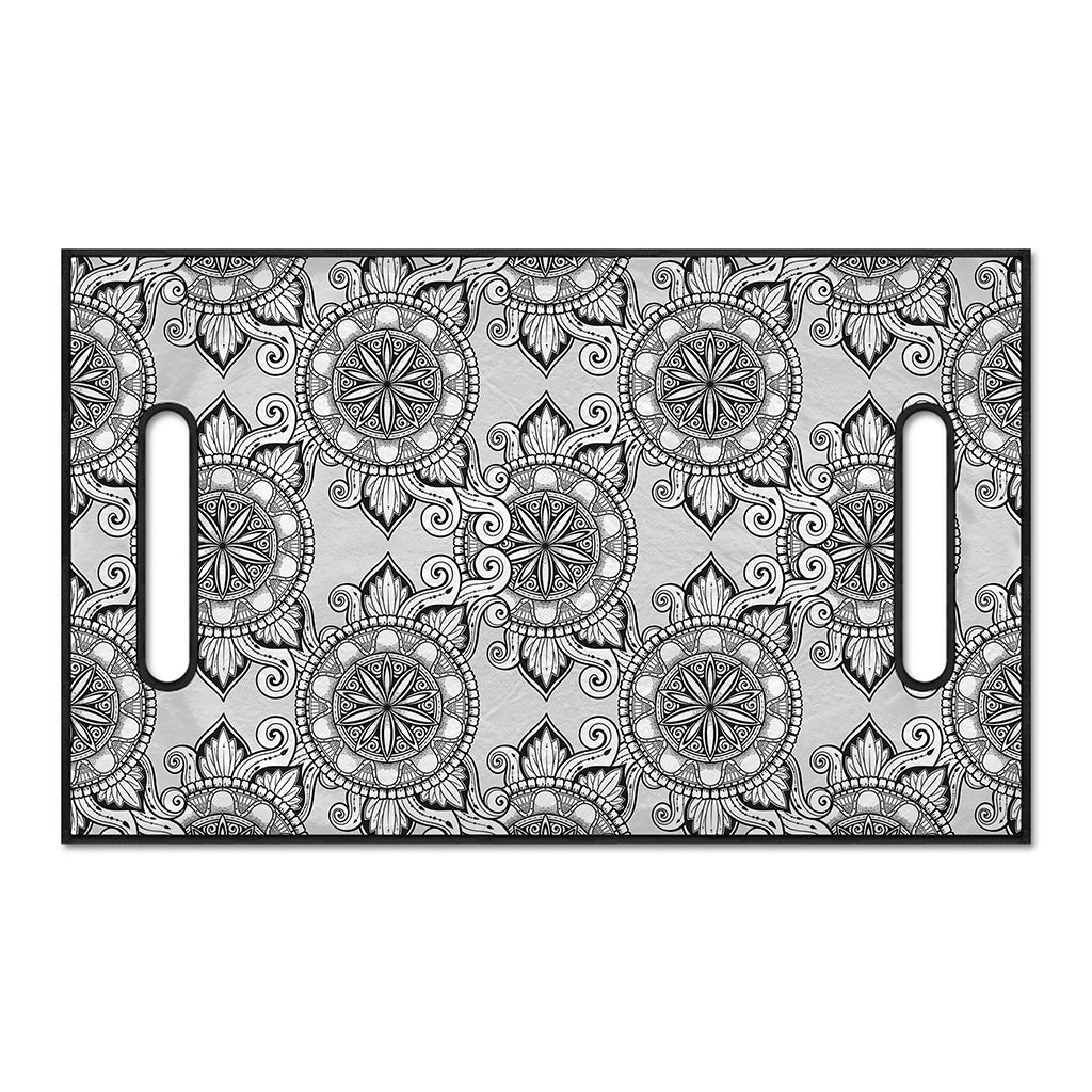 Zentangle Floral Pattern Print Golf Cart Seat Cover