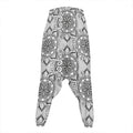 Zentangle Floral Pattern Print Hammer Pants