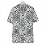 Zentangle Floral Pattern Print Hawaiian Shirt