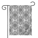 Zentangle Floral Pattern Print House Flag