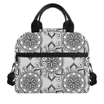 Zentangle Floral Pattern Print Insulated Lunch Bag