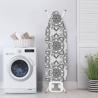 Zentangle Floral Pattern Print Ironing Board Cover