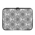 Zentangle Floral Pattern Print Laptop Sleeve