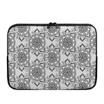 Zentangle Floral Pattern Print Laptop Sleeve