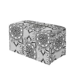 Zentangle Floral Pattern Print Leather Tissue Box Cover
