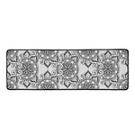 Zentangle Floral Pattern Print Long Kitchen Mat