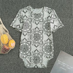 Zentangle Floral Pattern Print Men's Bodysuit