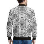 Zentangle Floral Pattern Print Men's Bomber Jacket