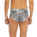 Zentangle Floral Pattern Print Men's Briefs