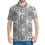 Zentangle Floral Pattern Print Men's Polo Shirt