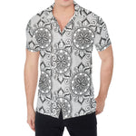 Zentangle Floral Pattern Print Men's Shirt