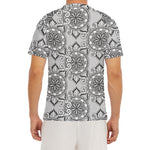 Zentangle Floral Pattern Print Men's Short Sleeve Rash Guard