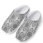 Zentangle Floral Pattern Print Mesh Casual Shoes