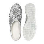 Zentangle Floral Pattern Print Mesh Casual Shoes