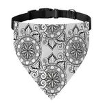 Zentangle Floral Pattern Print Over The Collar Dog Bandana