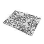 Zentangle Floral Pattern Print Pet Cooling Mat Cover