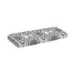 Zentangle Floral Pattern Print Piano Keyboard Cover