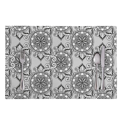 Zentangle Floral Pattern Print Placemat