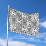 Zentangle Floral Pattern Print Polyester Flag
