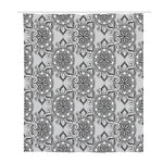 Zentangle Floral Pattern Print Polyester Shower Curtain