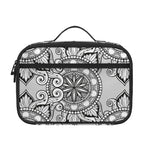 Zentangle Floral Pattern Print Portable Lunch Bag