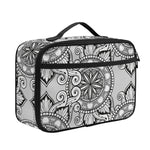 Zentangle Floral Pattern Print Portable Lunch Bag