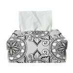 Zentangle Floral Pattern Print Rectangle Tissue Box Cover