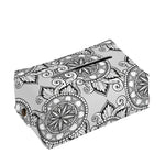 Zentangle Floral Pattern Print Rectangle Tissue Box Cover