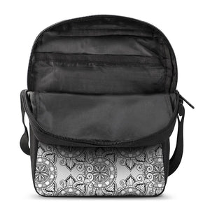 Zentangle Floral Pattern Print Rectangular Crossbody Bag