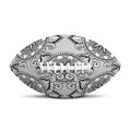 Zentangle Floral Pattern Print Rugby Ball