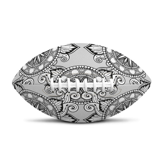 Zentangle Floral Pattern Print Rugby Ball