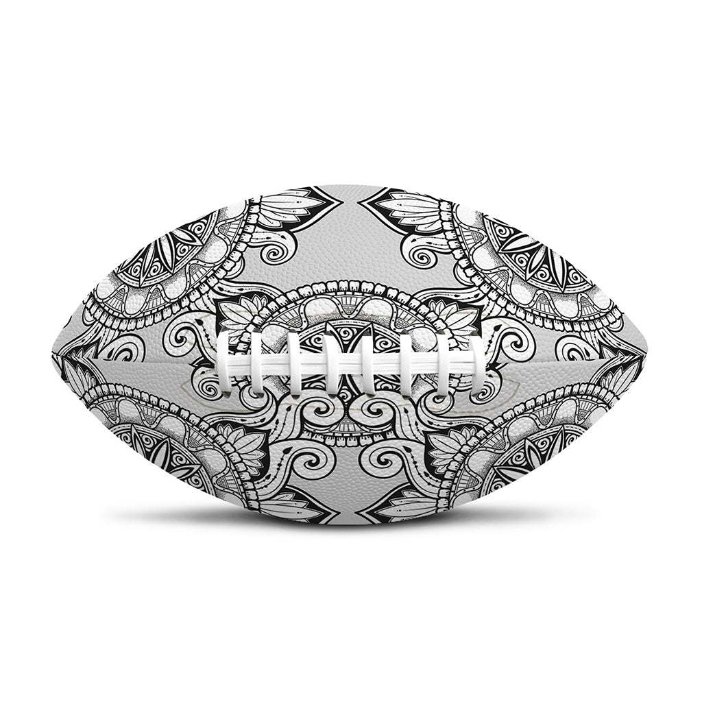 Zentangle Floral Pattern Print Rugby Ball