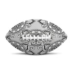 Zentangle Floral Pattern Print Rugby Ball