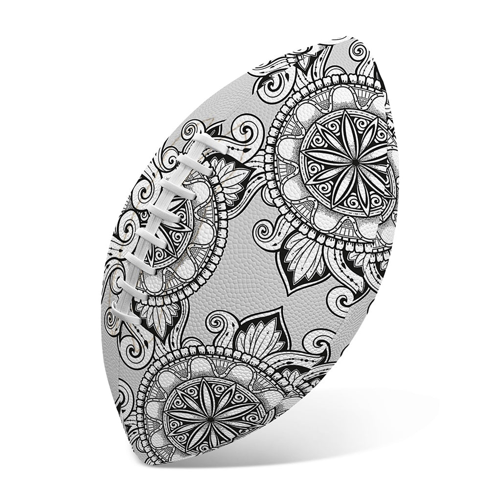Zentangle Floral Pattern Print Rugby Ball