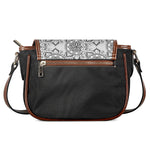 Zentangle Floral Pattern Print Saddle Bag