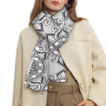 Zentangle Floral Pattern Print Scarf