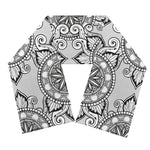 Zentangle Floral Pattern Print Scarf