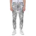 Zentangle Floral Pattern Print Joggers