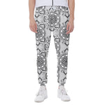 Zentangle Floral Pattern Print Scuba Joggers